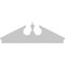 Ekena Millwork Acorn Architectural Grade PVC Combination Pediment, 72"W x 24-7/8"H x 2-3/4"P (Pitch 6/12) PEDPC072X250ACR00 - alternate 6